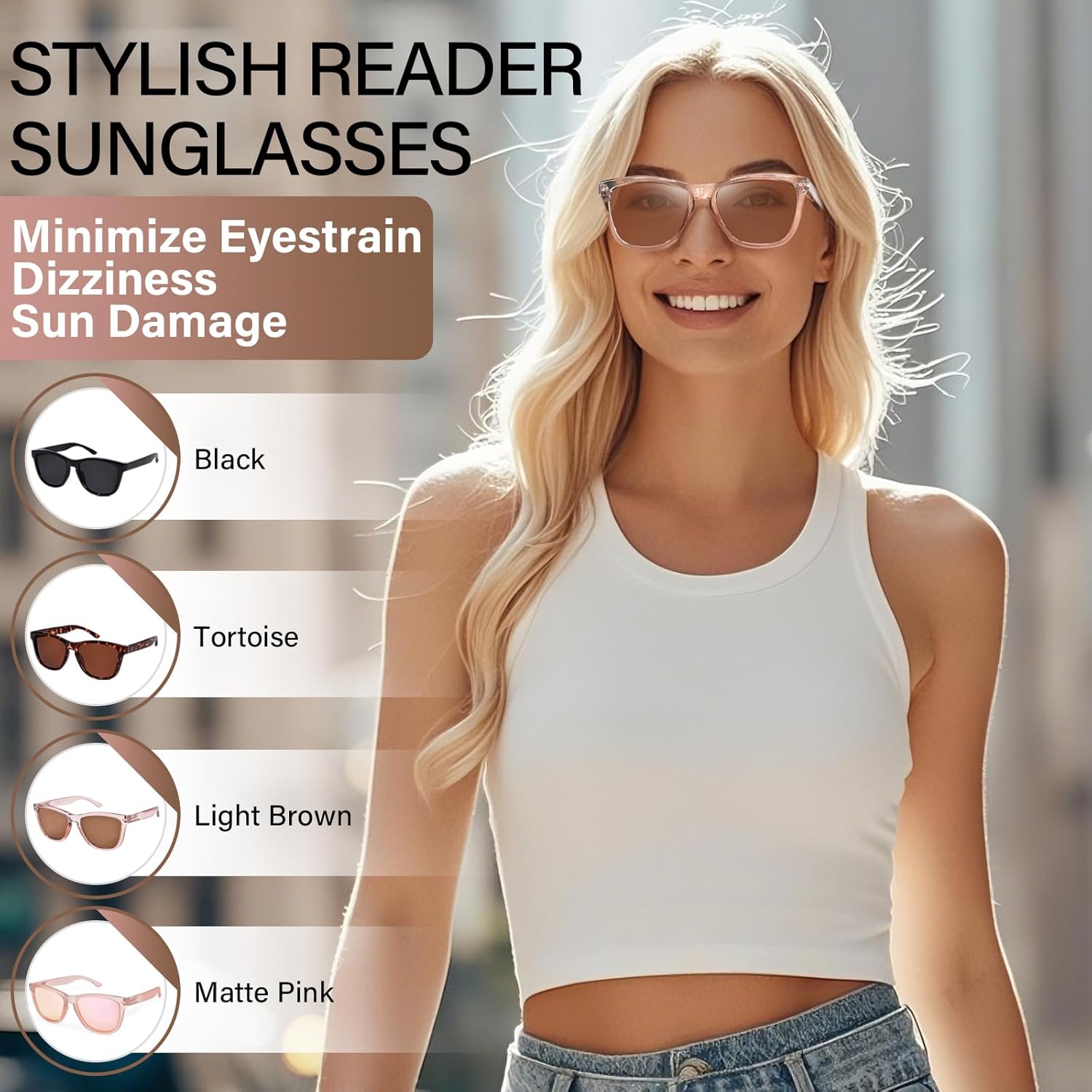 Reading Sunglasses for Women Men Full Lens Outdoor Readers Sunglasses UV Protection Sun Readers (Not Bifocal) - Image 7