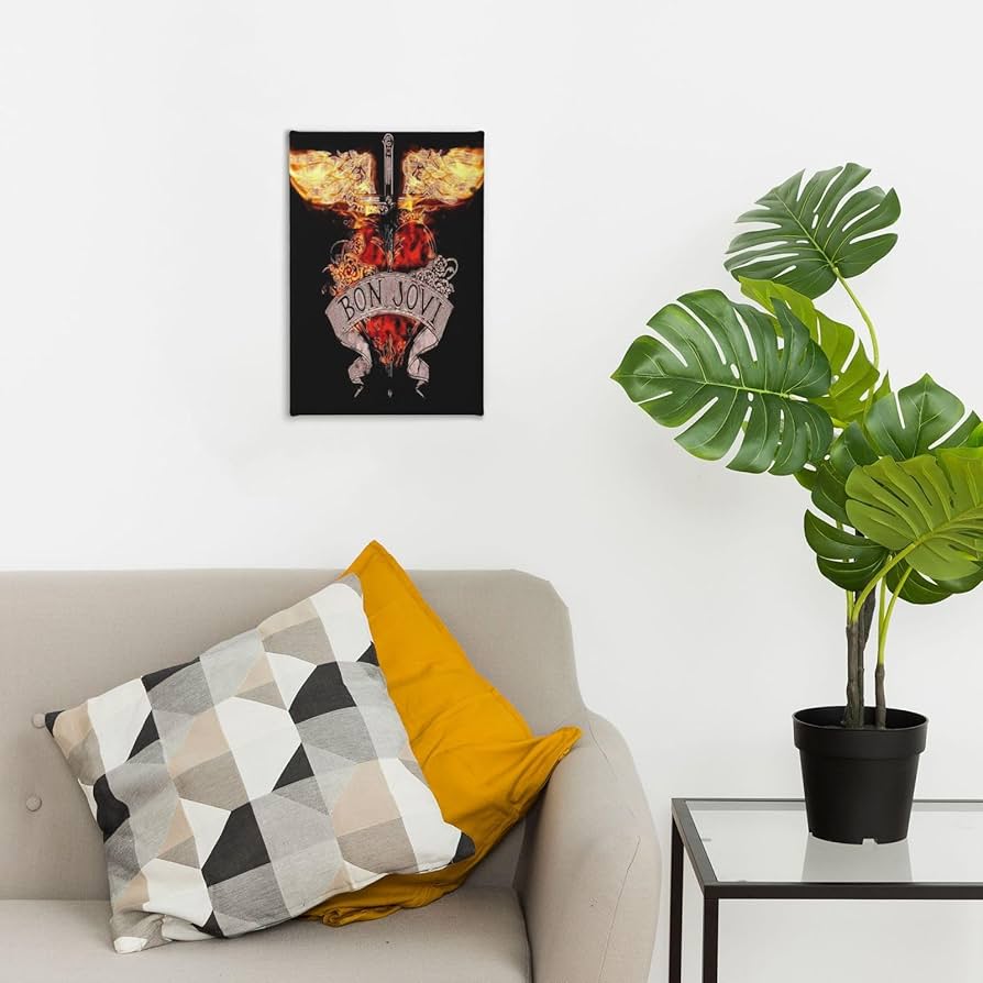 Amazon.co.jp: Bon Jovi ボン ジョヴィ4 キャンバス絵画 壁貼り