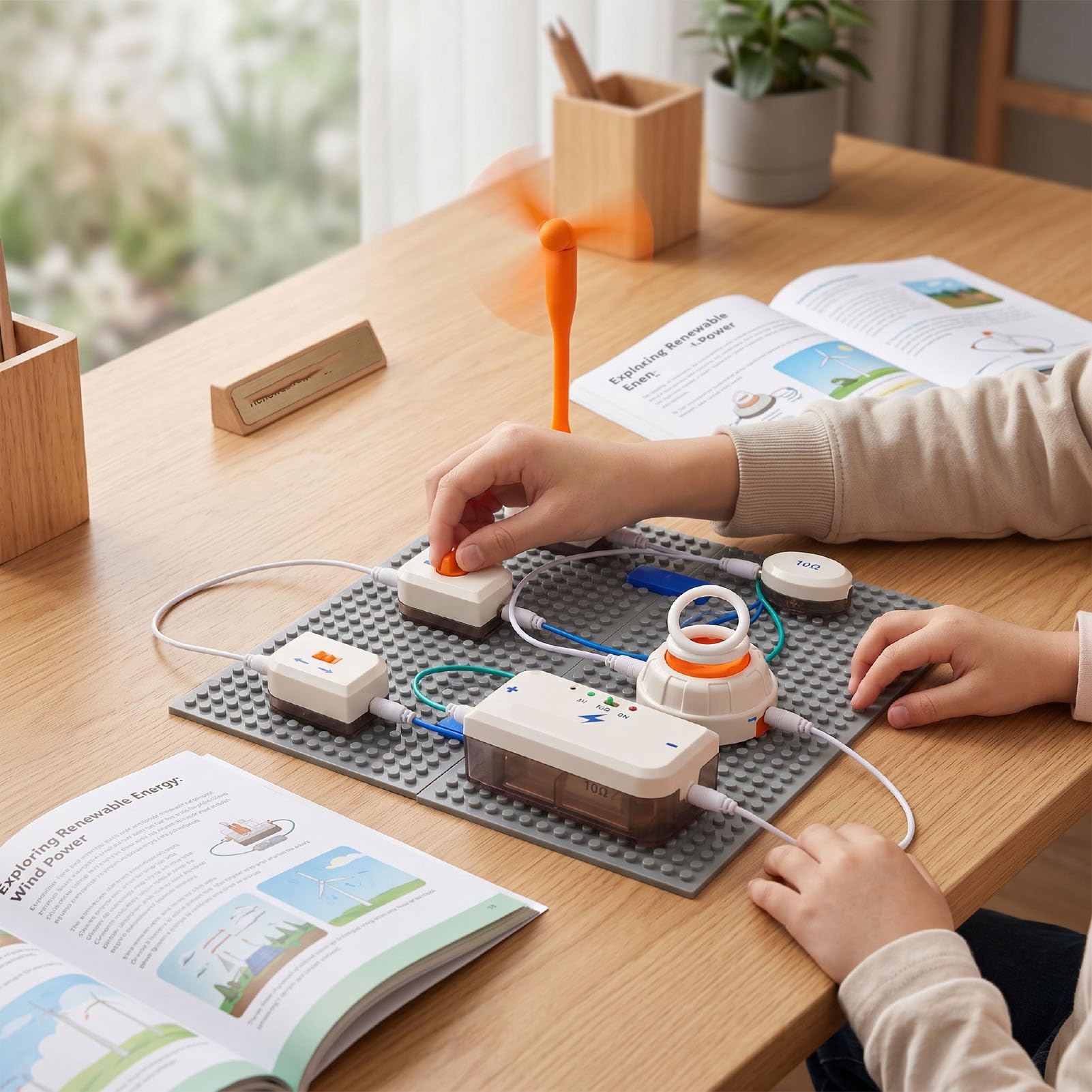 Generic Blocchi di Circuiti per Bambini Giocattoli Educativi STEM Controllo Vocale AI Kit di Esperimenti Interattivi Blocchi di Apprendimento in Plastica 12 Pezzi