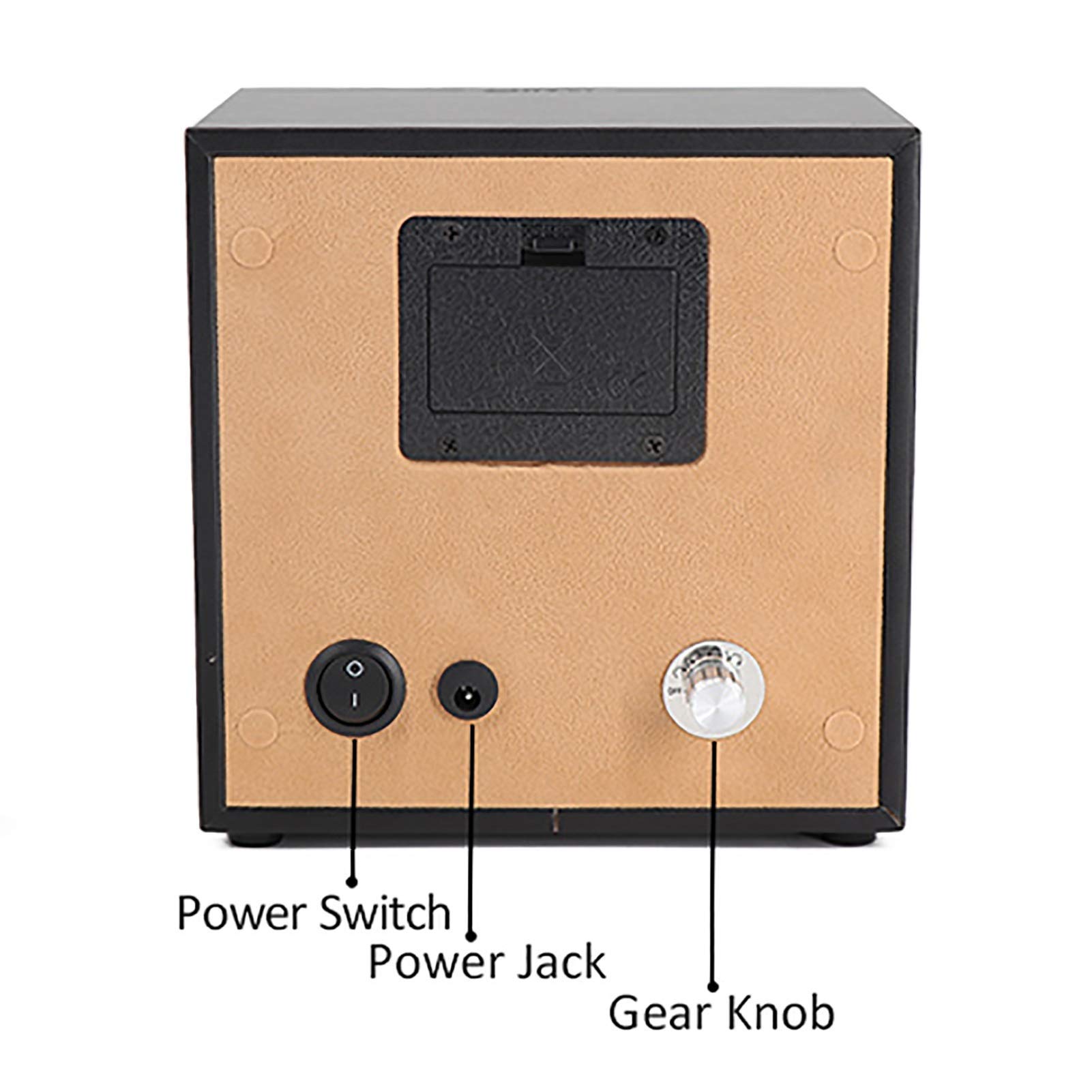 Vitrina de almacenamiento de reloj de cuero de PU de 2 posiciones Caja de cuerda de reloj mecánico automático de doble potencia Caja de cuerda de reloj portátil para el hogar (cuero de PU rojo) (cuer