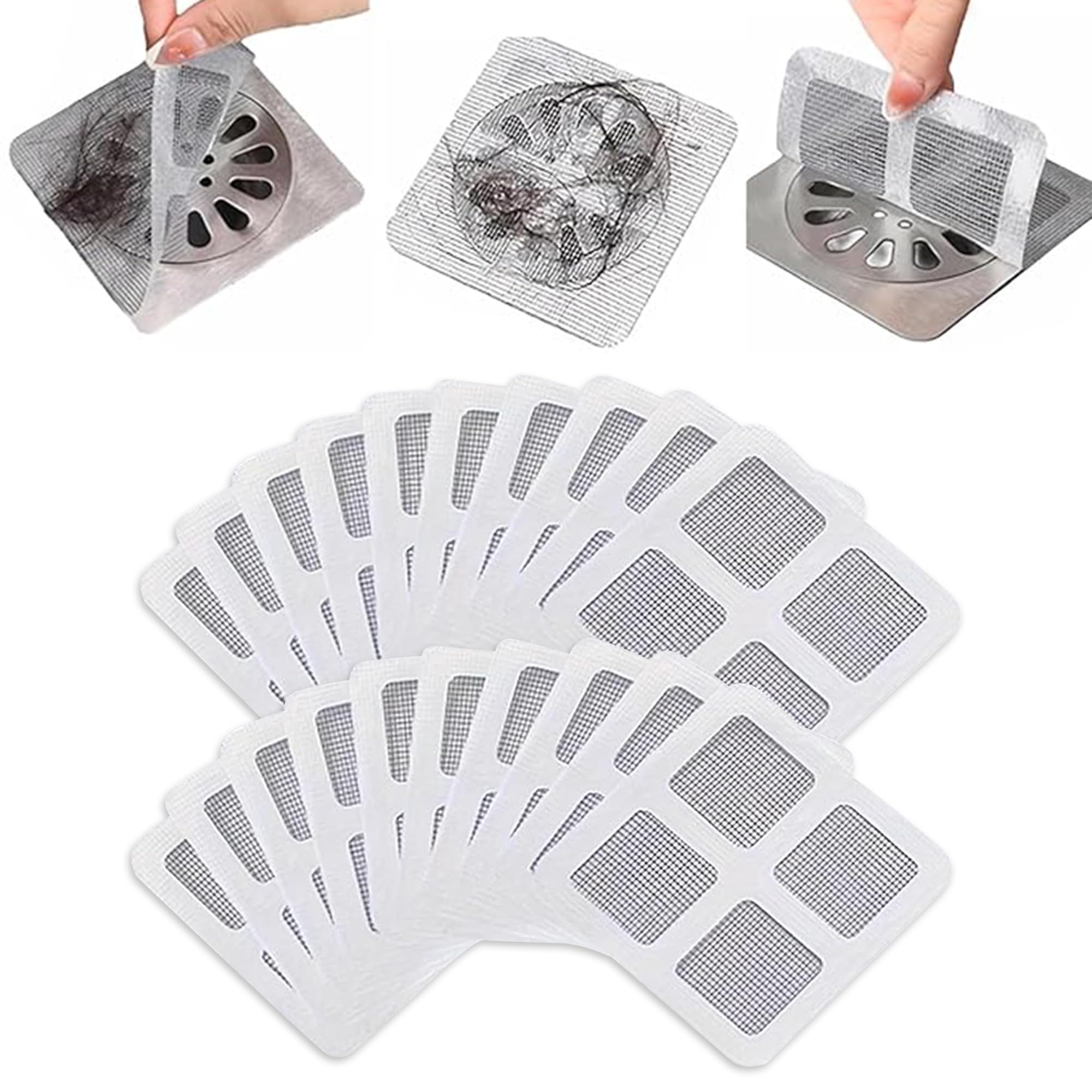 HomeAura Drain Cover for Bathroom, Sink, and Shower - Disposable Hair Catcher Shower Drain Mesh Stickers for Bathtub Sink Strainer Filter Drainage Jali Cover (Pack of 20) (B0DCJG92LL) Amazon Price History, Amazon Price Tracker