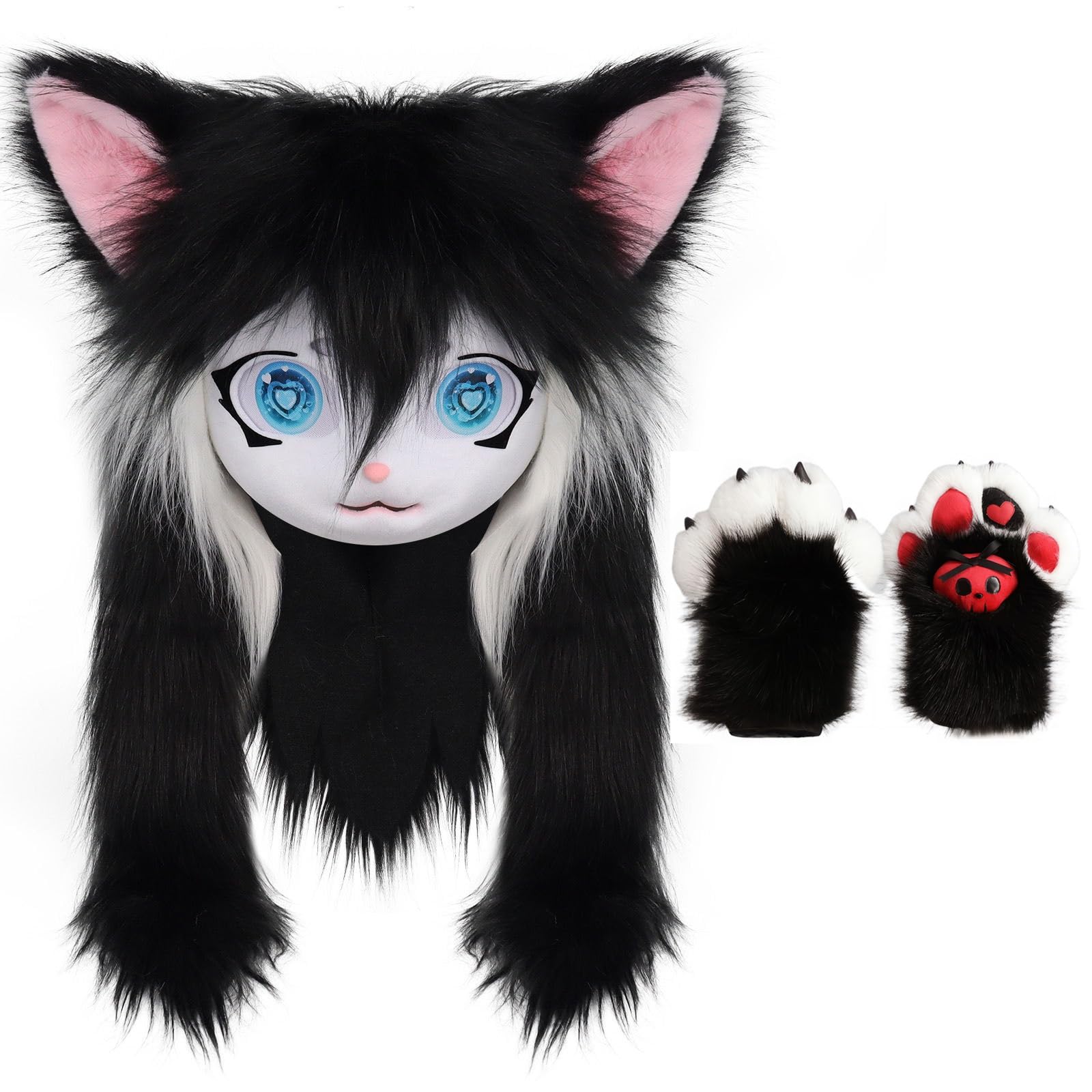 Amazon.com: Rolamumu Furry Animal Hood, Anime Style Hood with