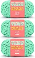 Vista 60 de 60g de hilo rosa verde para ganchillo y tejer; 66m (72 yardas) de hilo de algodón para principiantes con puntadas fáciles de ver; Peso medio de hilo