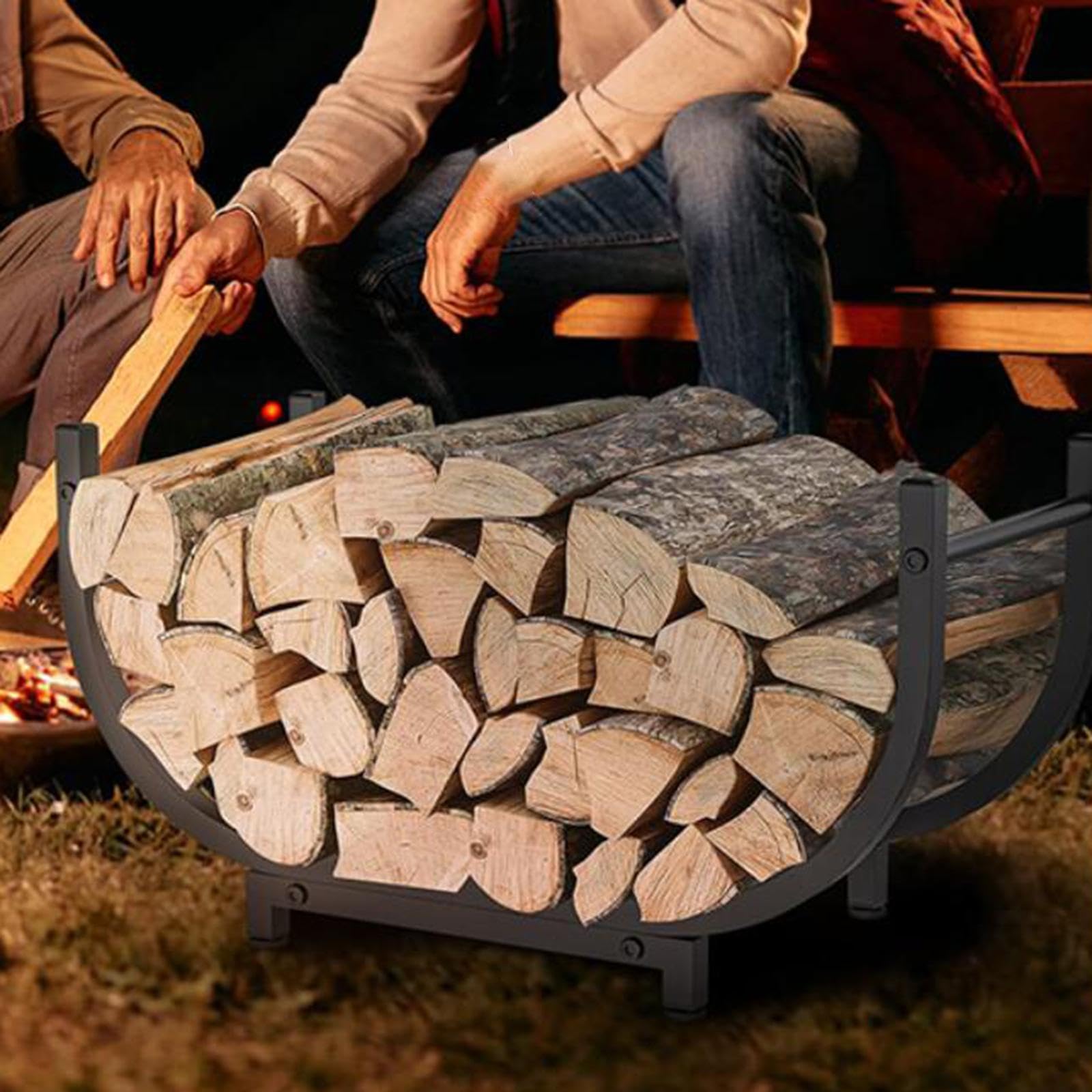 Support de Grille à Bûches pour Cheminée, Support de Combustion de pour Camping, Arrière-Cour, Cabane