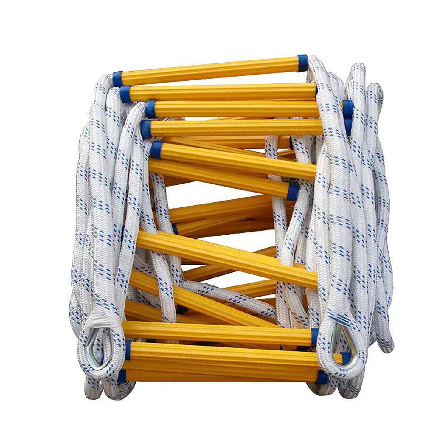 Escalera de Cuerda de Escape de Incendio 8 m, 120 kg, 2 Mosquetones