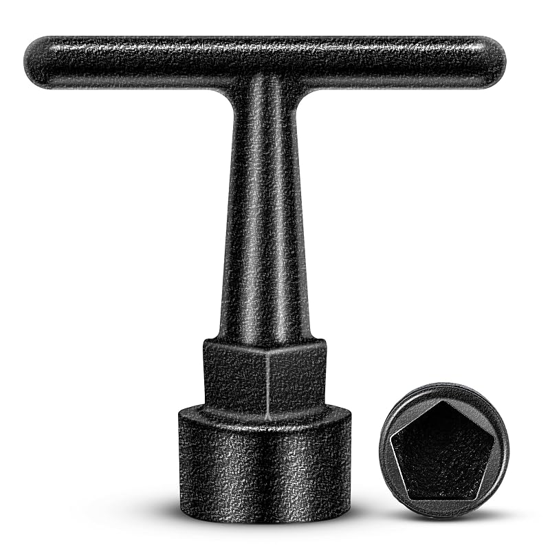 Chave Estrela para Caixa de Registro de Água Enhon com Soquete Pentagonal e Cabo em T, 8,9 cm, 1 unidade