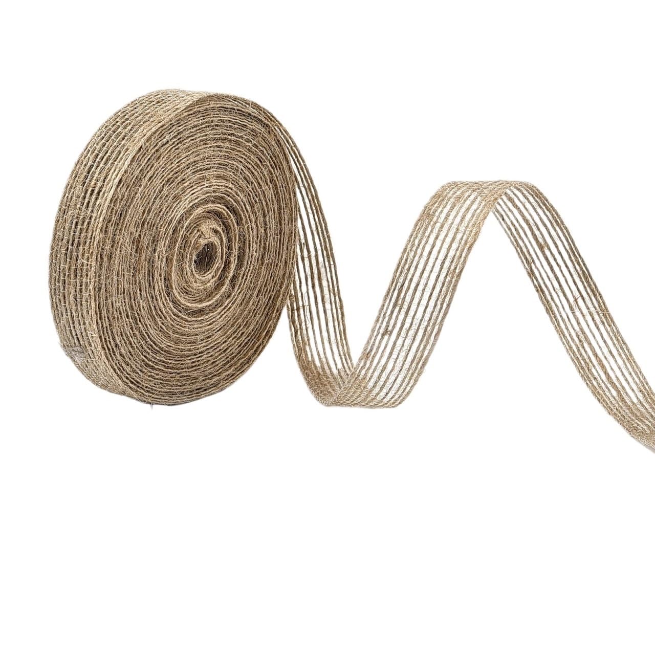Hessian 0.6-5cm Natural Burlap Fabric Jute Craft Ribbon Lace for Wrapping Rustic Vintage Wedding Decor 10Meter(1.5cm)