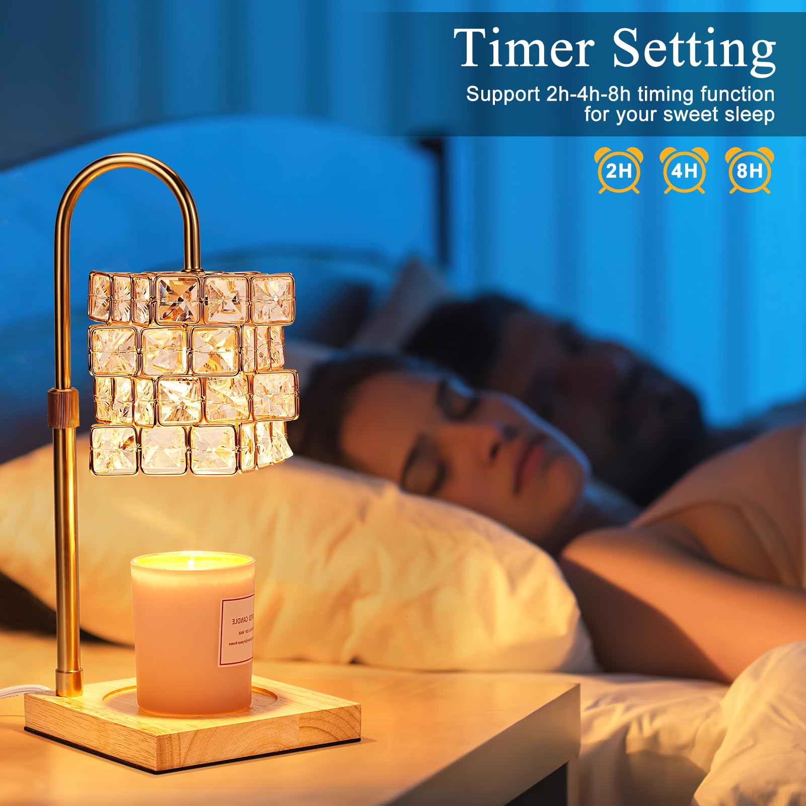 thumbnail: 2-in-1 Kaarsenwarmer Lamp - Elektrische Geurlamp Met Timer En Dimmer, Voor Geurwas En Aromatherapie