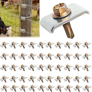 50 PCS Wire Fence Staples, Reusable Wire Mesh Fasteners Staples, Fence Fasteners for Wire Fencing, Metal Nails for Fixing Wire Mesh and Woven Fencing, Mesh and Woven Fencing Repair
