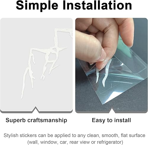 Miniatura 5 de Calcomanía de vinilo con diseño de árbol de montaña de nieve, impermeable, con escobilla de goma de borde, accesorios universales para exteriores de