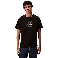 Calvin Klein Uomo T-Shirt Maniche Corte Monologo Tee in Cotone