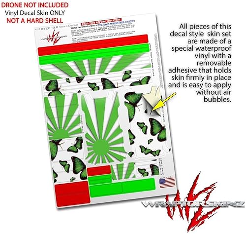 Miniatura 4 de Skin Wrap 2Pack para DJI Ryze Tello Drone verde bandera Sol Naciente japonés Drone No Incluidas