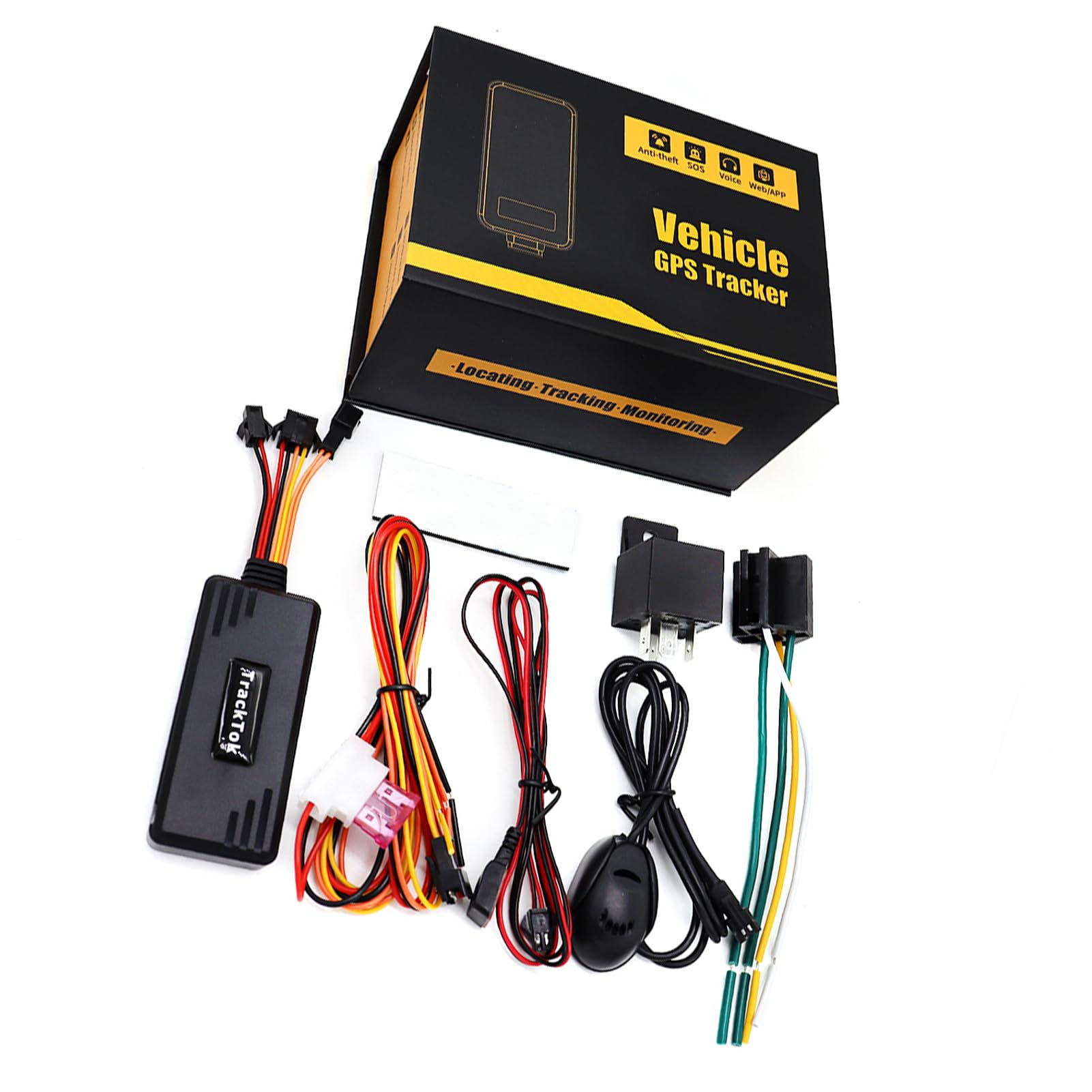 ABS Coche Motocicleta 4G rastreador GPS en Tiempo Real rastreador GPS Mini Corte Remoto/Escucha en para Vivo/SOS Duradero