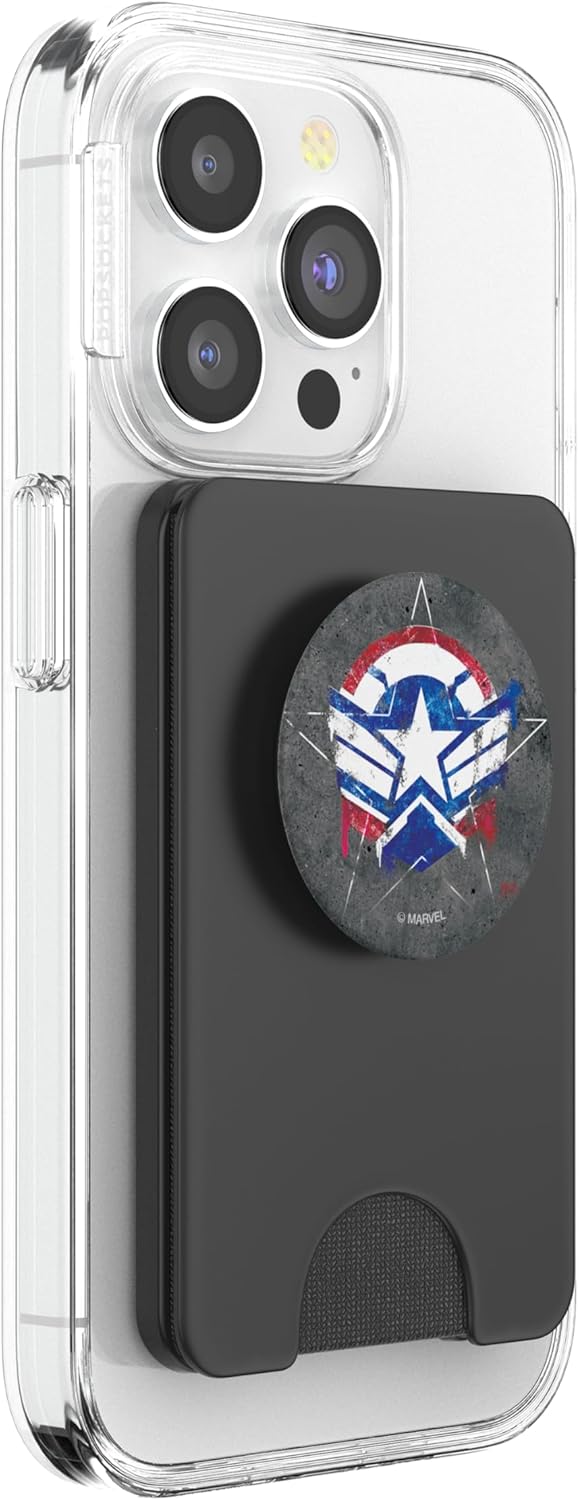 Marvel Captain America and the Winter Soldier Spray Paint PopSockets PopWallet for MagSafe