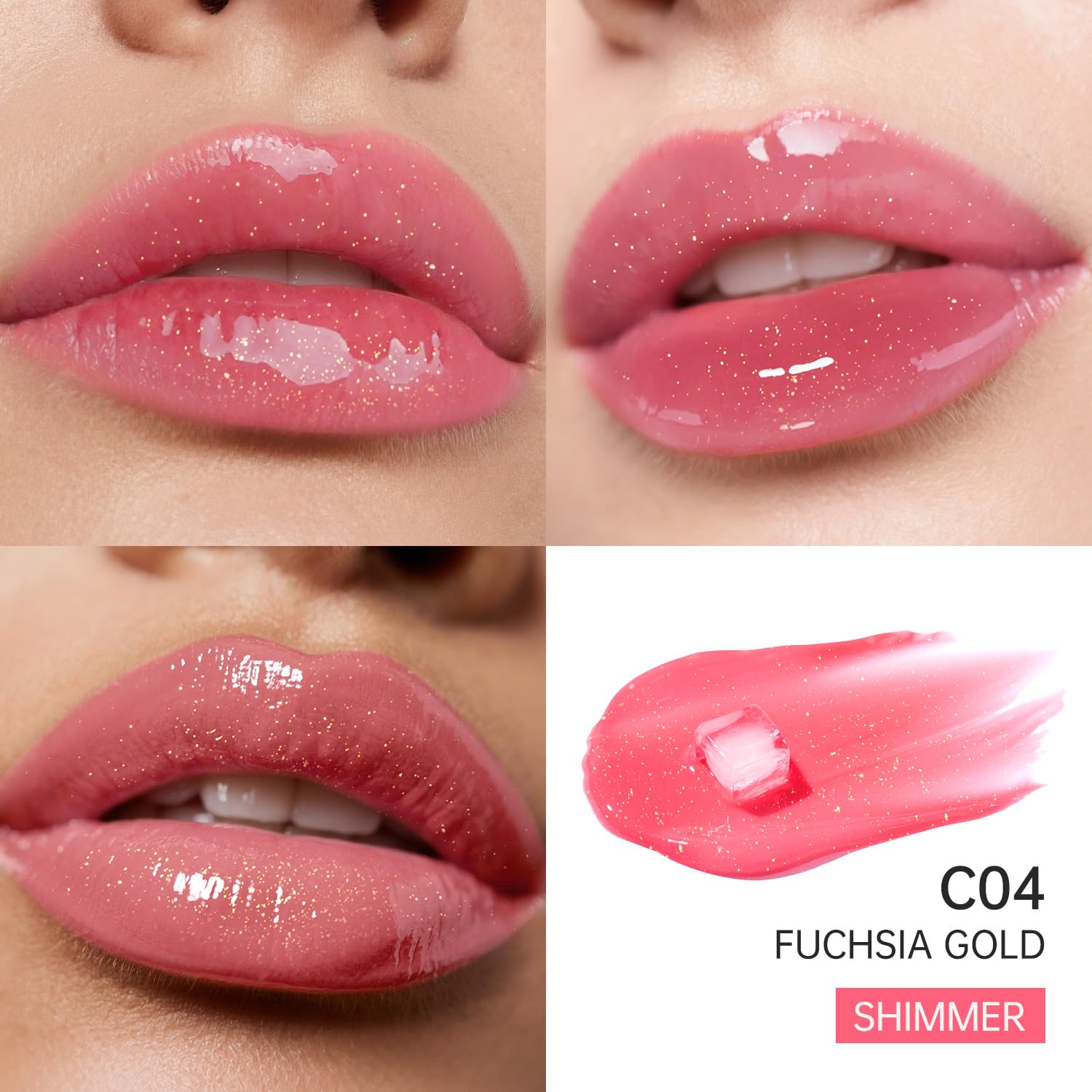 CATKIN Serum Plumping Lip Gloss, Hydrate & Volumize, Juicy Shine, 90% Nourishing Essence, Long Lasting and Non-Sticky - Image 2