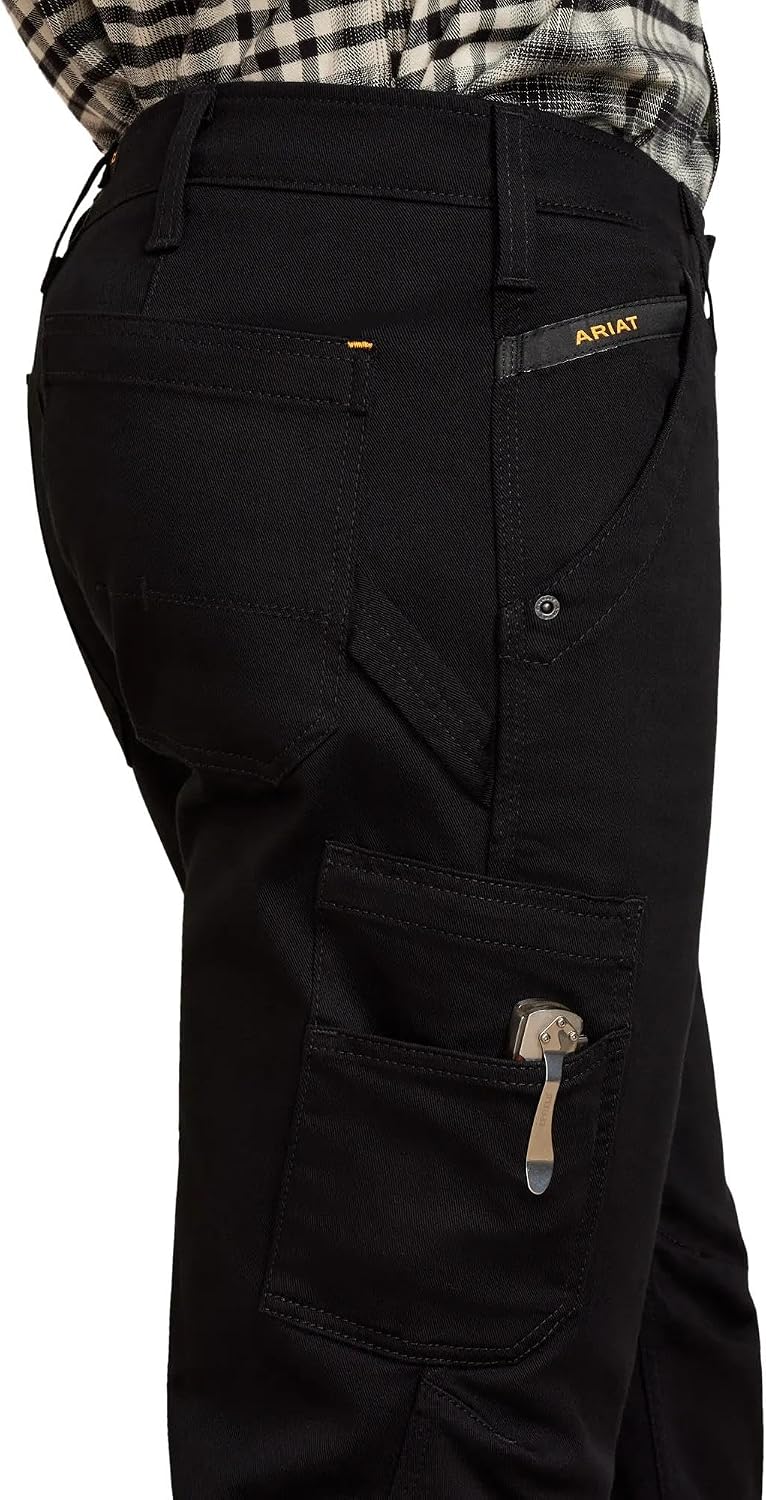 Ariat Men's Rebar M4 Relaxed Washed Twill Dungaree Durastretch Boot Cut Pants