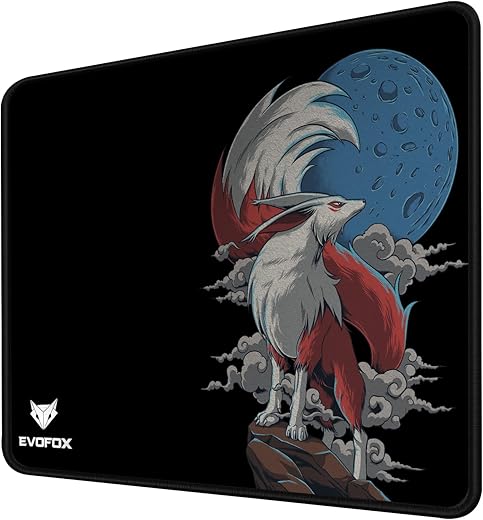 EvoFox Falcon X35 Gaming Mouse Pad with Micro-Textured Speed Surface, Non-Slip Rubber Base, Anti-Fray Stitched Edges and Washable Surface [350mm x…
