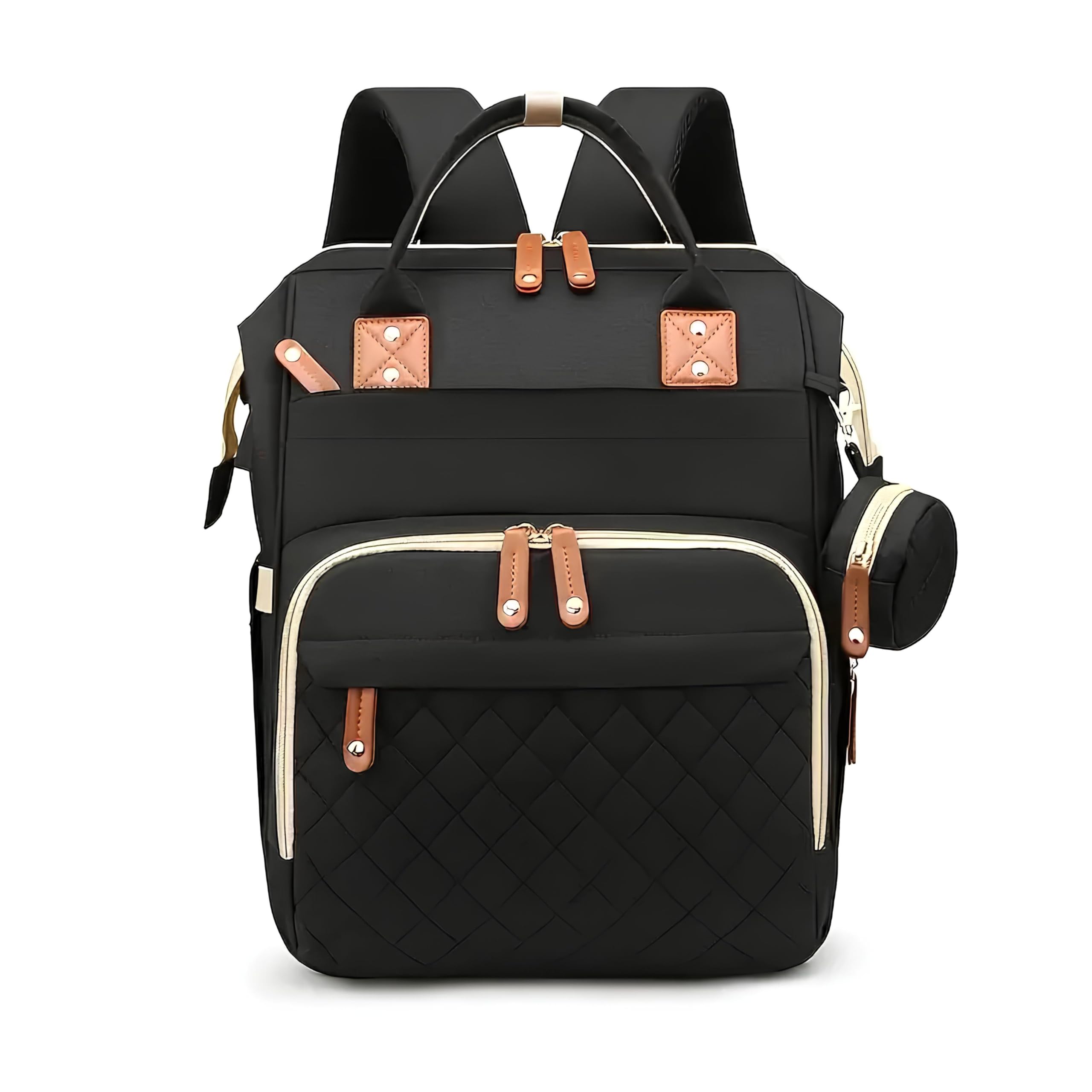 DREAM DOODLE Diaper Backpack with USB Charging Port – 5 Styles Available – Large Capacity, Stain Resistant, 16 Pockets, Waterproof, Argyle Pattern for Moms & Dads – Baby Essentials Bag-picture-23