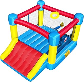 NBSPORT Inflatable Bounce House for Kids Ages 3-8 - Largest 6.7'x8.4' Jump Zone, Big Kids Bouncer Castle with Slide | Blow...