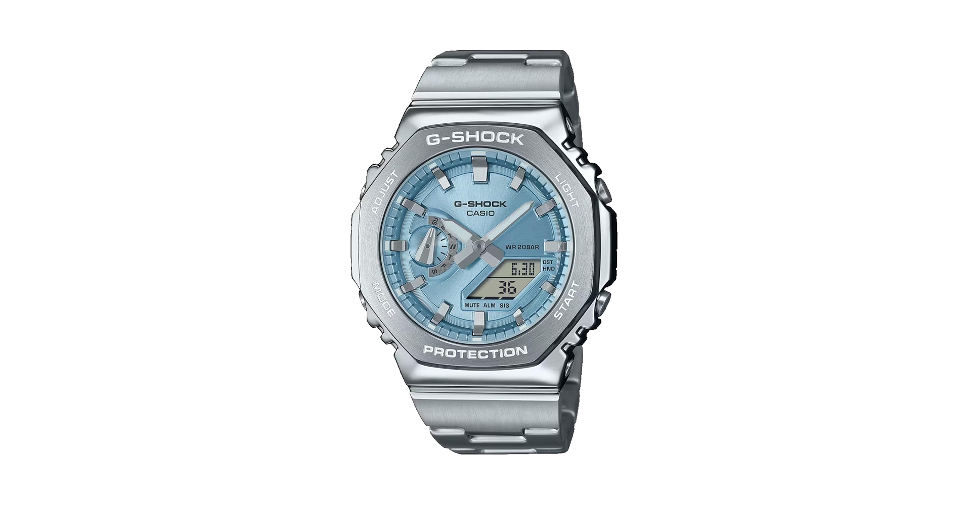 Amazon.com: Casio G-Shock Octagonal Light Blue Stainless