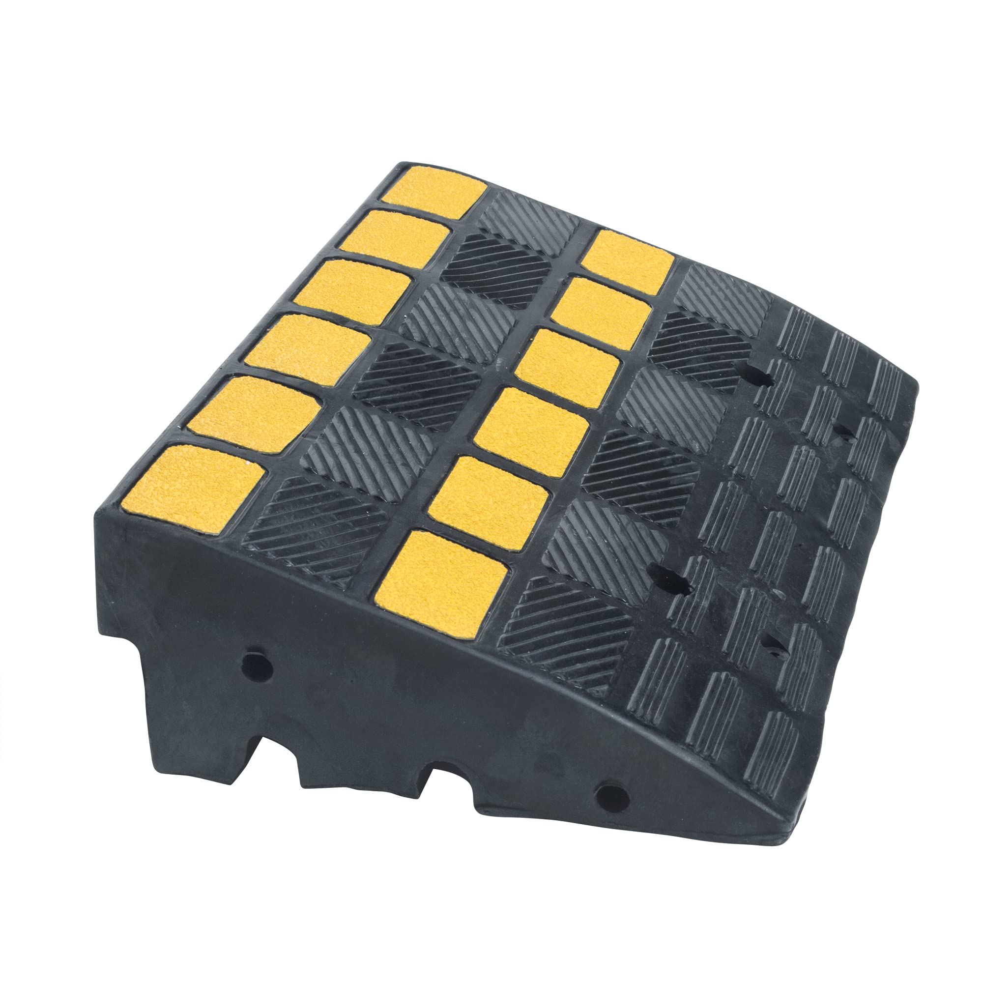 Moravia MORION Bordstein-Rampe (Gummi, LxBxH 600x360x150, schwarz, gelb reflektierend, belastbar bis 40 t) 279.20.108