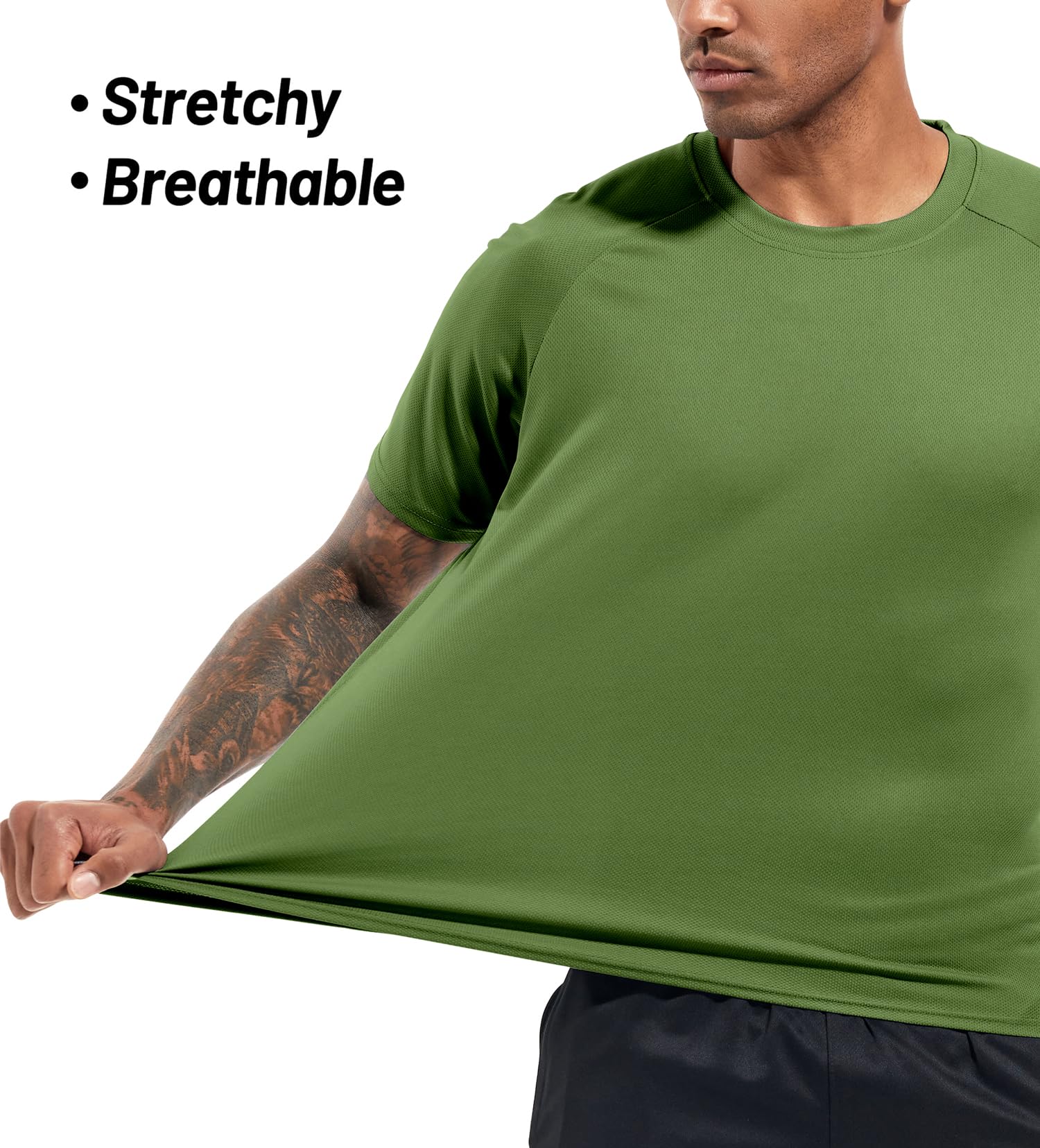Boyzn Pack de 3 camisetas entrenamiento secado rápido que absorben la humedad manga corta malla atlética