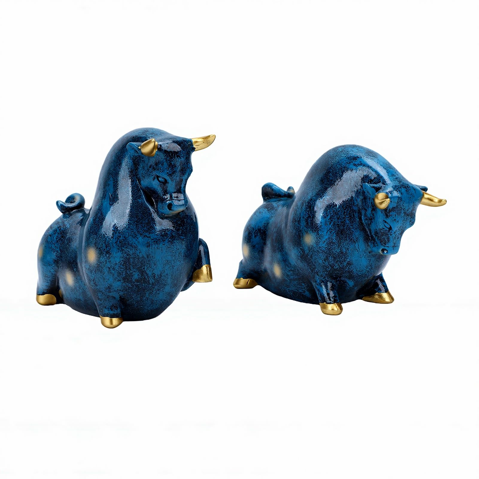Figurines de taureau haut de gamme ornements d'étagère design contemporain