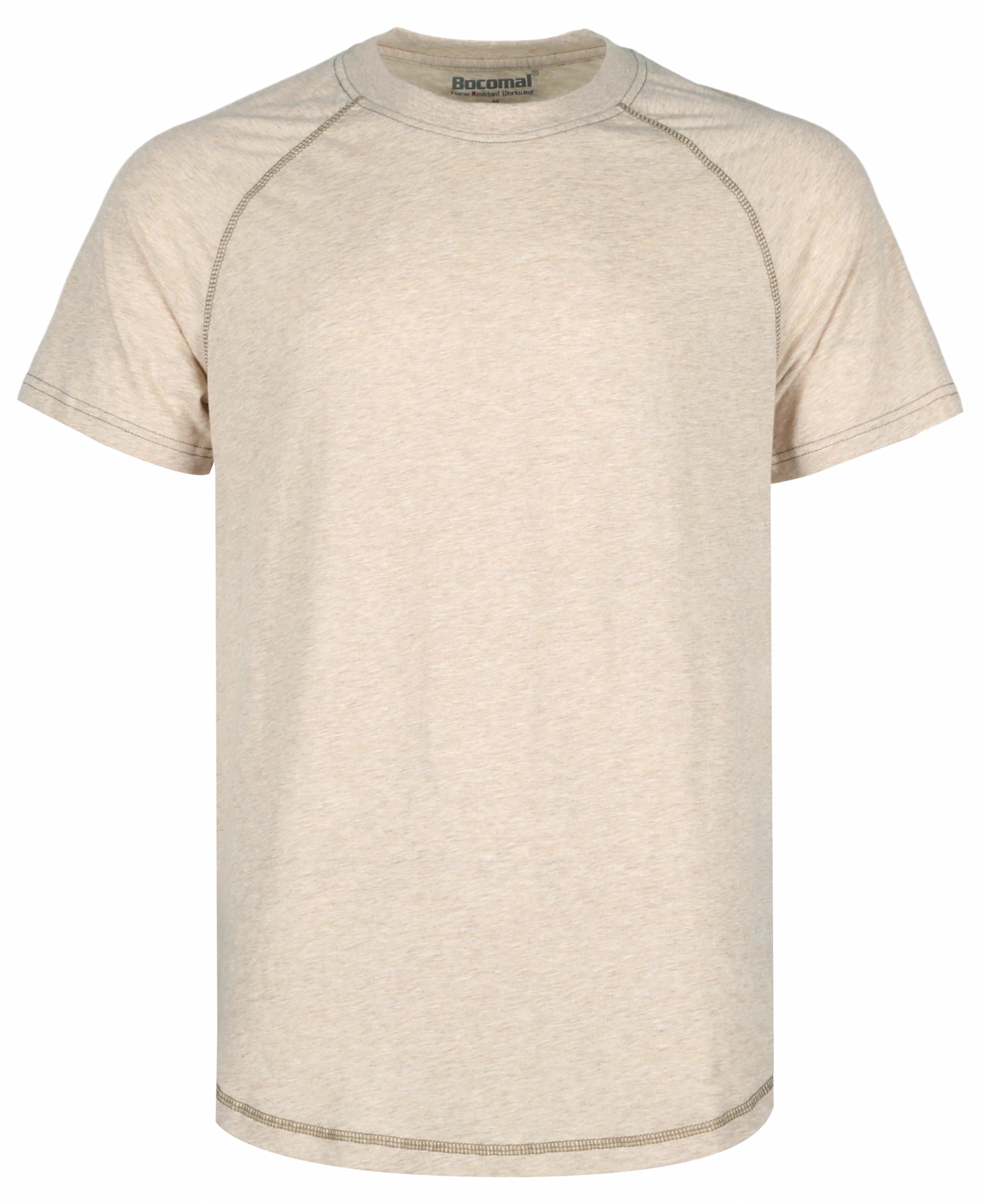 BOCOMAL FR Shirts for Summer 4oz EX Light Weight Flame Resistant Base Layer CAT1 Fire Retardant Crew Shirt