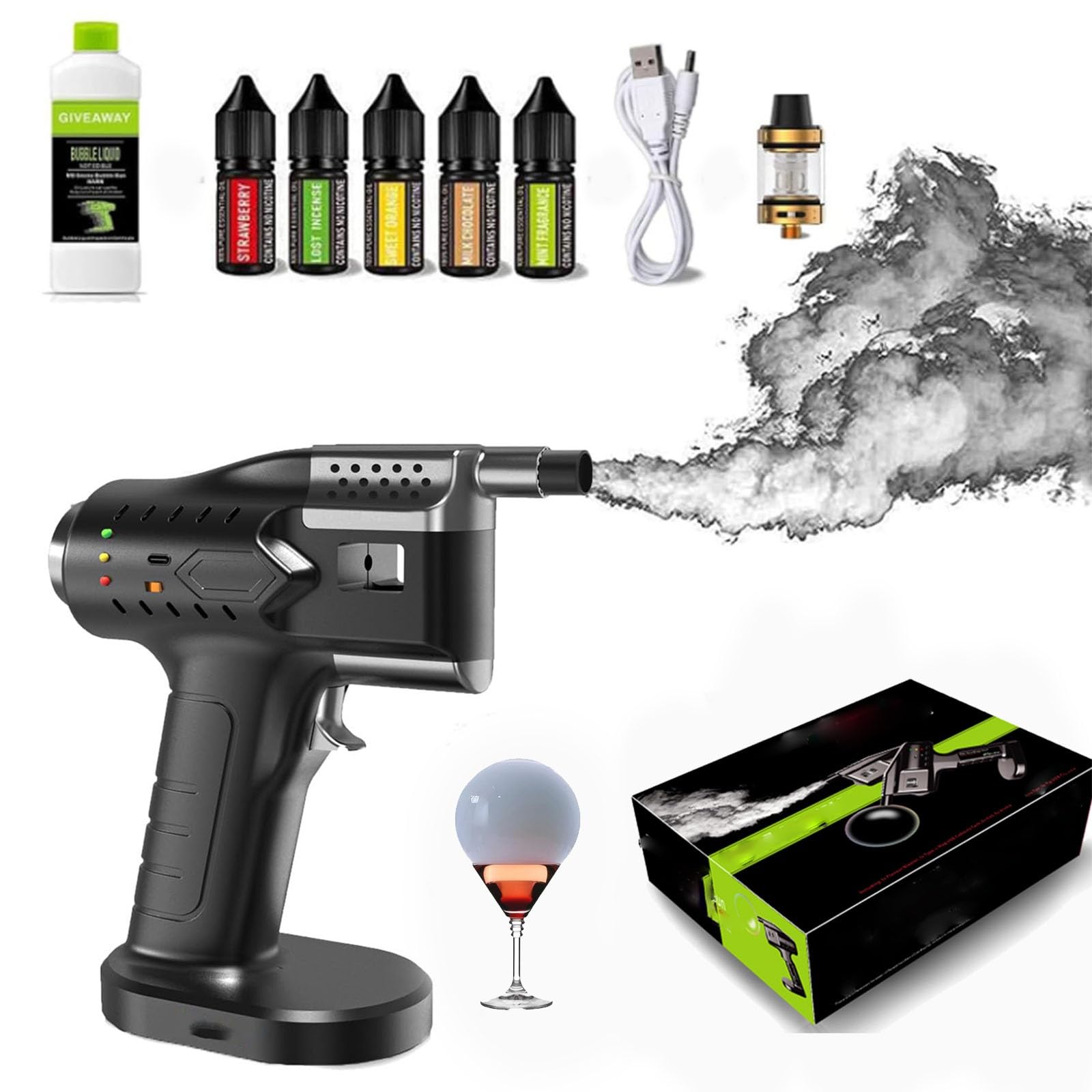 Ahumador de cócteles y whisky ligero, infusor de humo USB