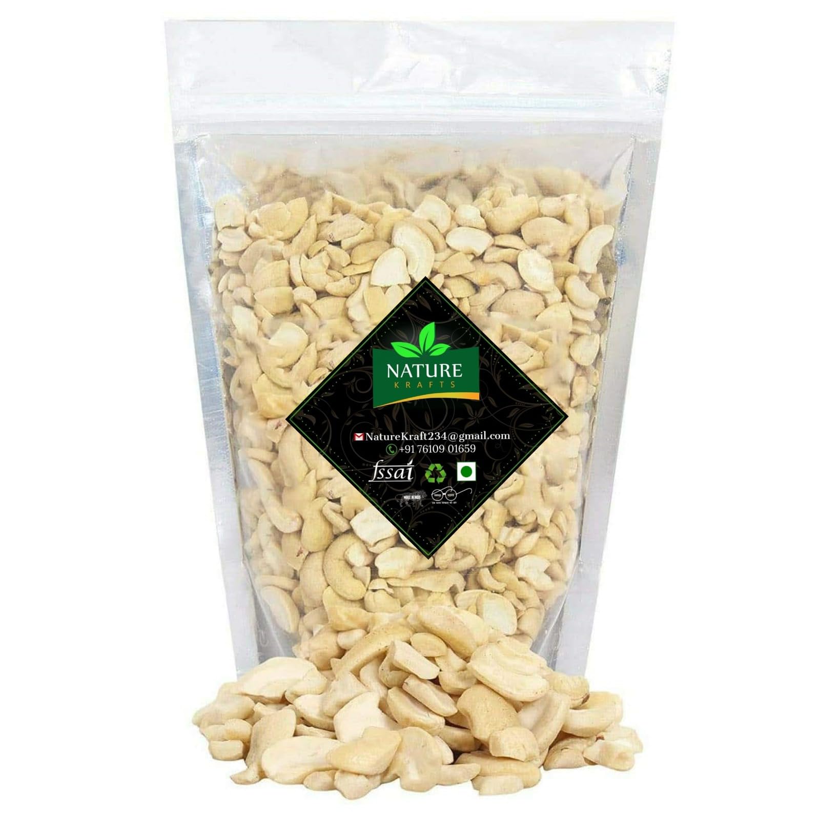 Nature Krafts Cashews Nuts Broken 4 Pieces - 500gm | Kaju Tukadi (500gm) (B0CQMJ4QL4) Amazon Price History, Amazon Price Tracker
