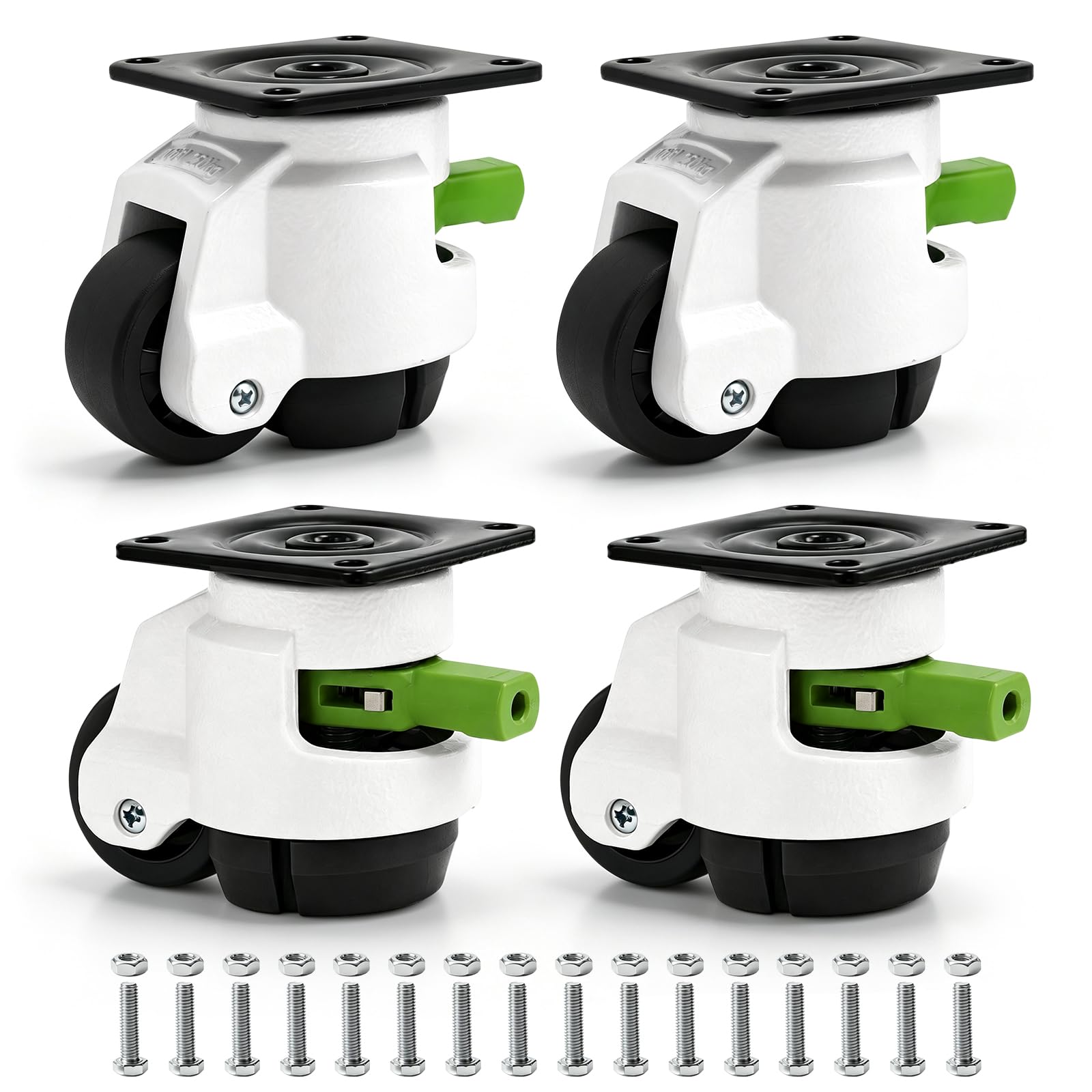 Heavy Duty Leveling Casters - Ratchet Handle -1