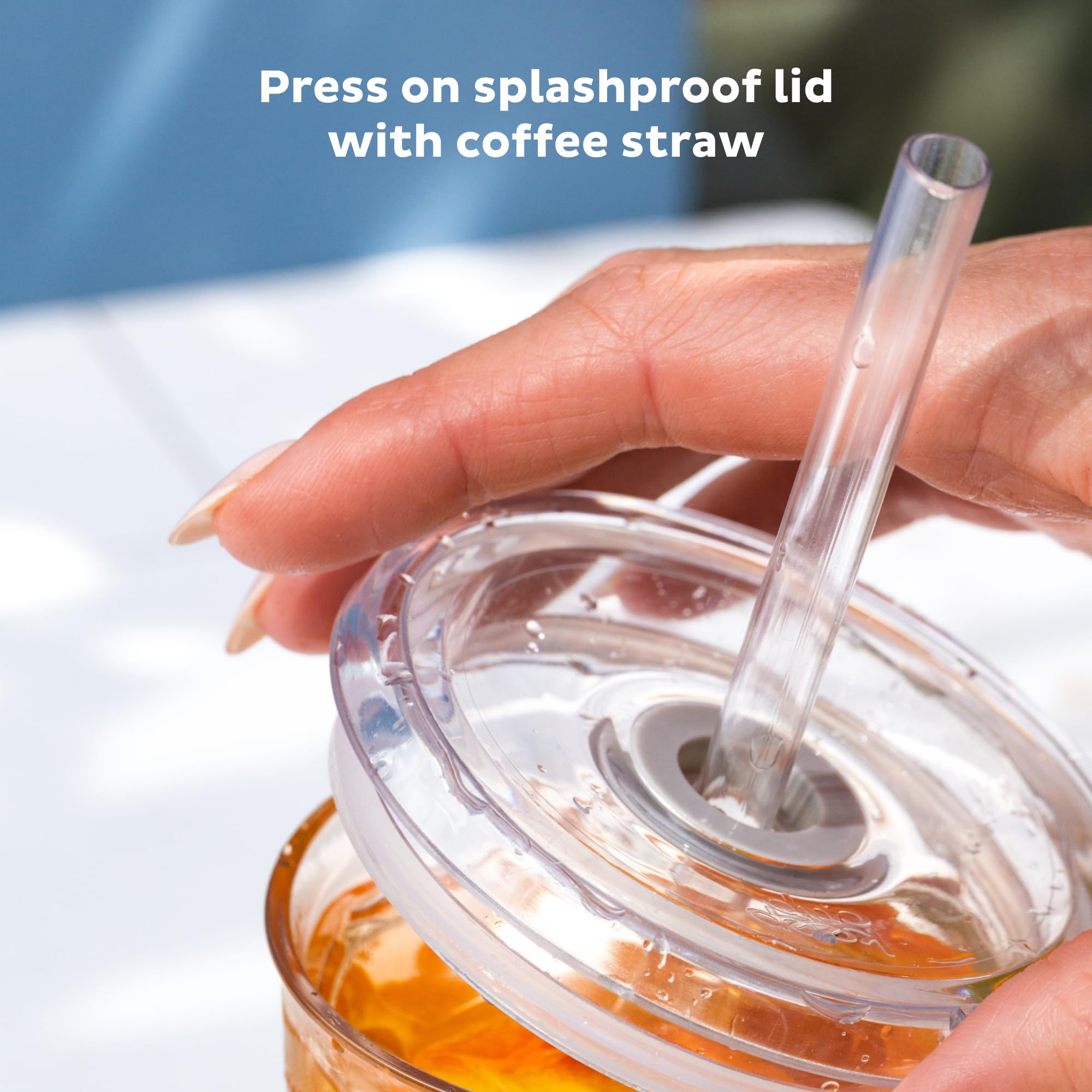 KeepCup Cold Cup - Clear Plastic, Reusable Ice Coffee Cup with Lid and Straw - Medium 12oz (340ml), Transparent, 12 oz - Image 3