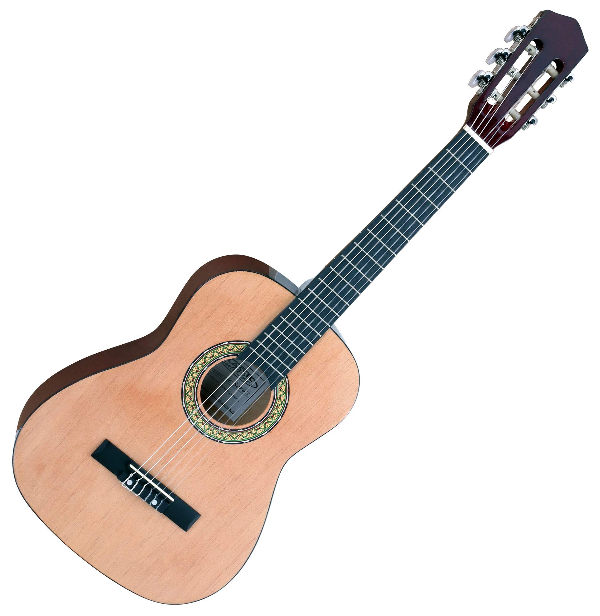 Classic Cantabile AS-861 Konzertgitarre 1/2 Starter-Set (akustische Klassikgitarre, geeignet für Kinder ab 5-9 Jahren, Tasche, Saiten, Noten, Plektren, Stimmpfeife) natur