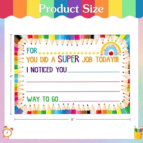 Miniatura 7 de PETCEE 50 tarjetas de buen comportamiento, tarjetas de incentivo para el aula para enviar notas de maestros a casa a los padres, correo feliz de