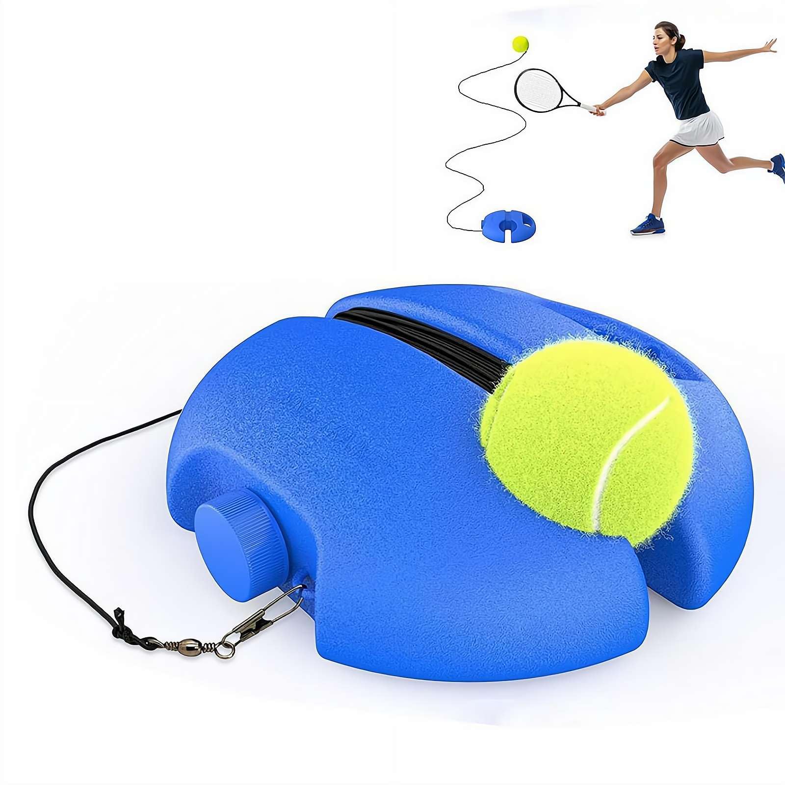 Tennis Ball Training Baseboard, Tennis Trainer Rebound Ball with String, Multifunctional Tenniss Solo Practice Kit, for Beginners, Kids and Adults