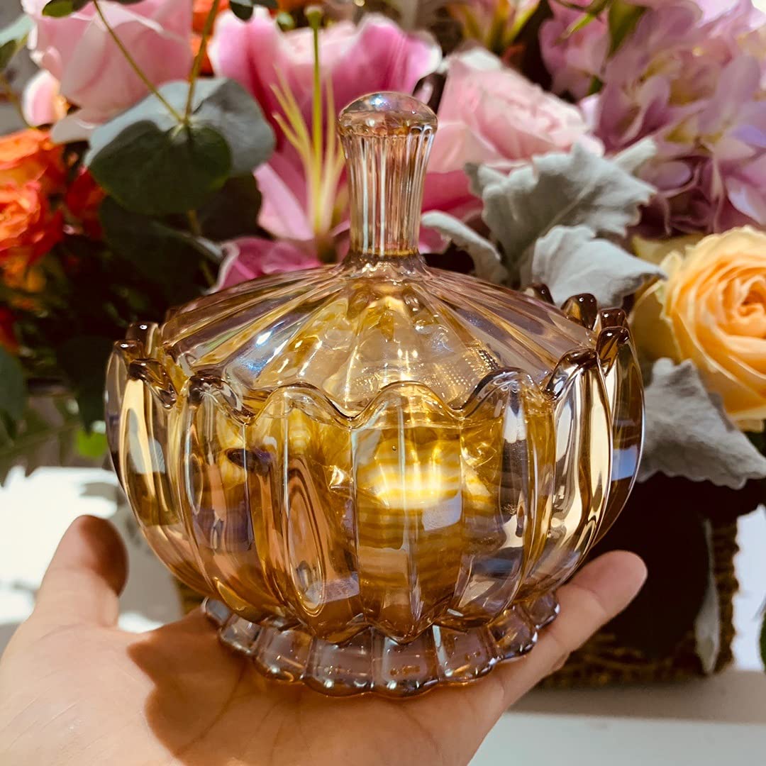 Sucrier avec Couvercle sucrier sucrier en Verre Cristal, Pot d'assaisonnement Couvert avec cuillère de Service, Pot à épices avec Couvercle, 3,94" x 4,13"