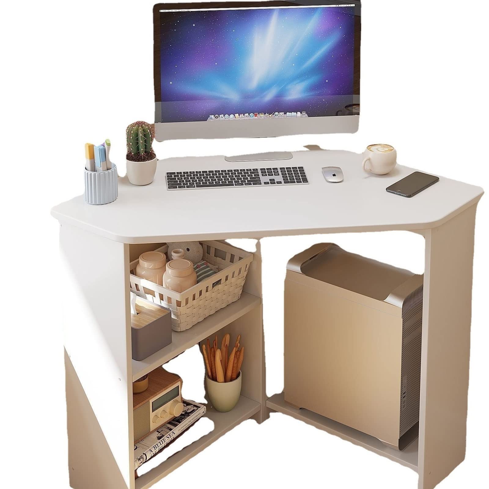 Amazon.co.jp: LINQIEN(リンキエン) 事務机 コンピューター デスク