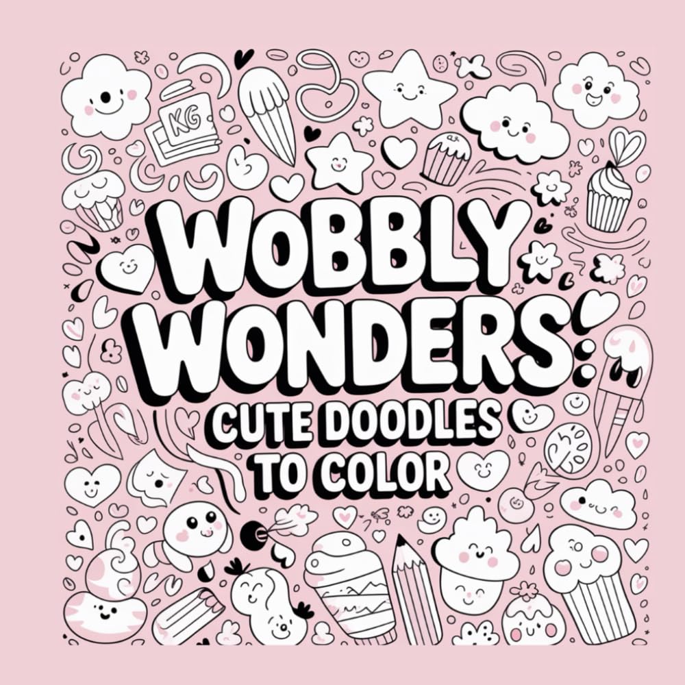 WOOBLY WONDERS : Cute Doodles To Color: RELAXING DOODLE COLORING PAGES