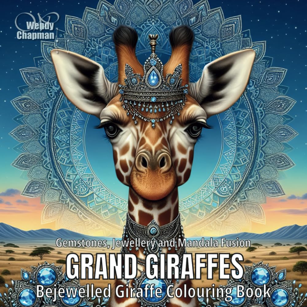 Grand Giraffes: Bejewelled Giraffe Colouring Book (Crowned Creatures)