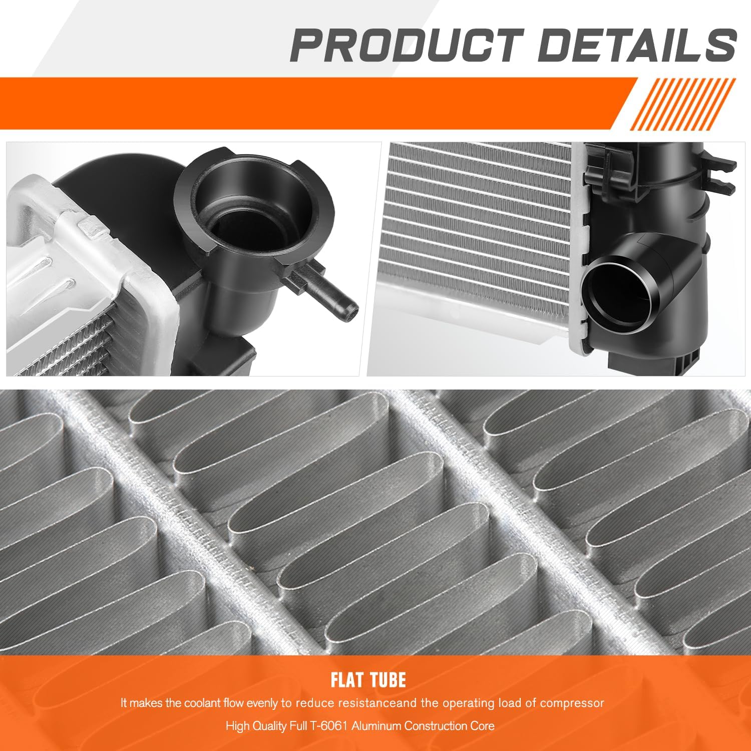 DPI-2480 Full Aluminum Core Radiator Compatible with Dodge Ram 1500/2500 3.7L-5.9L 02-08