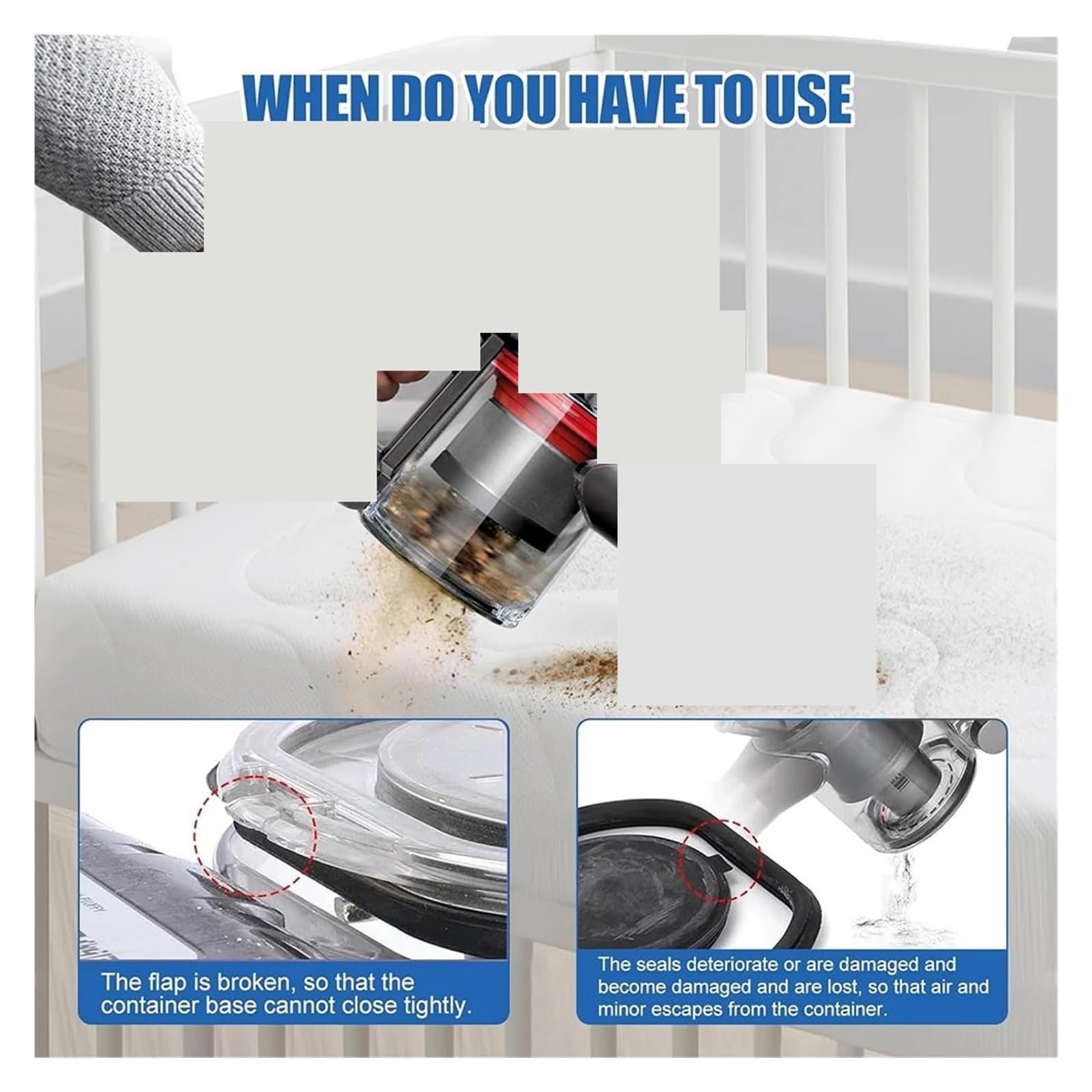 Pattumiera for Aspirapolvere, Compatibile Con Dyson V6 DC58 DC59 DC62 DC74, Accessorio Di Ricambio for Pattumiera