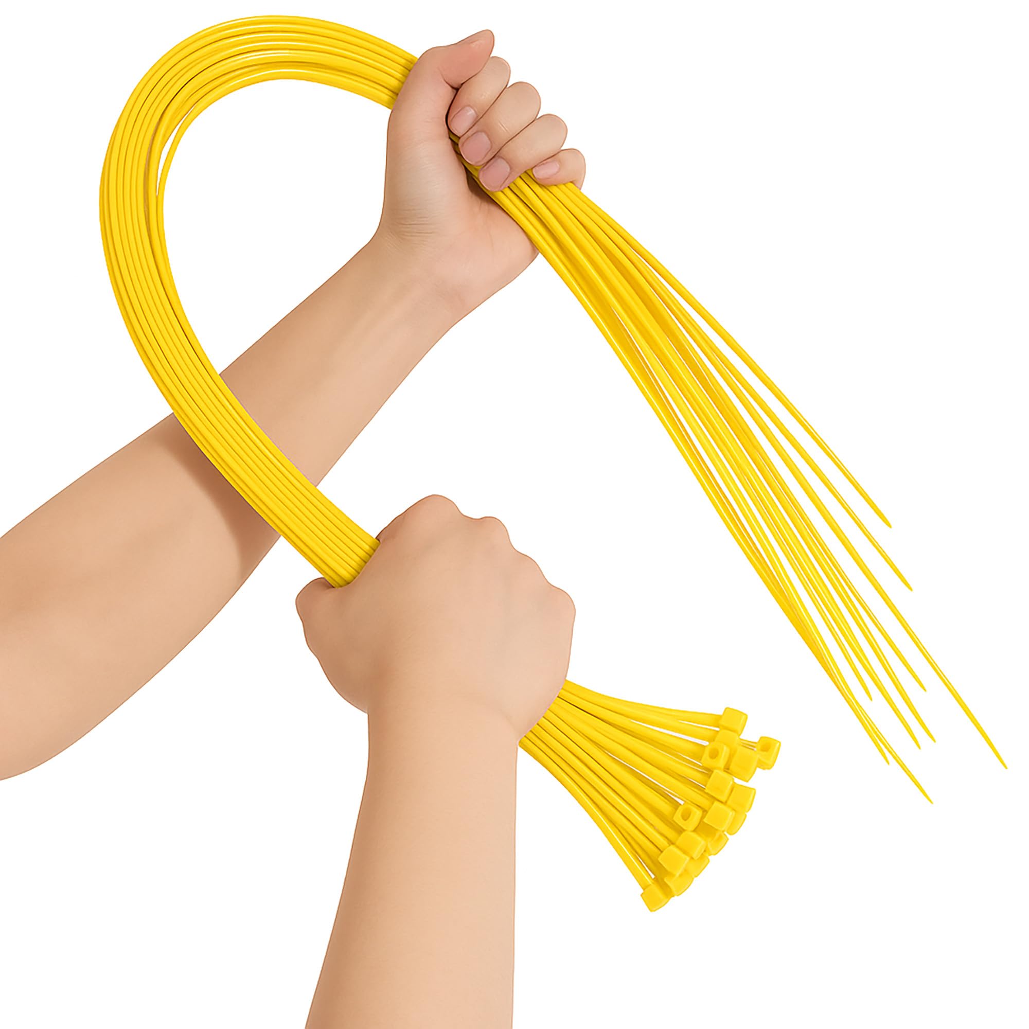 On1shelf Yellow On1shelf® Cable Ties, 900Mm X 9.0Mm, 35.4" Premium Tie Wraps, Strong And Long Nylon Zip Tie (10, )