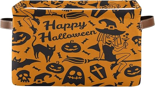 Miniatura 24 de AUUXVA Cesta de almacenamiento del antiguo Egipto, caja de almacenamiento de lona duradera plegable para juguetes, cesta organizadora con asas