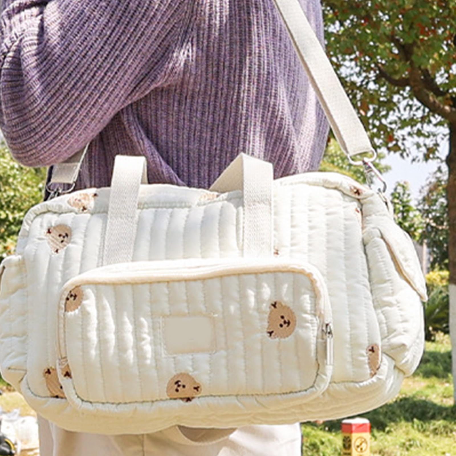 Borsa alla moda per la mummia con ampio spazio per i prodotti del bambino e della mamma multifunzionale borsa di maternità borsa da viaggio