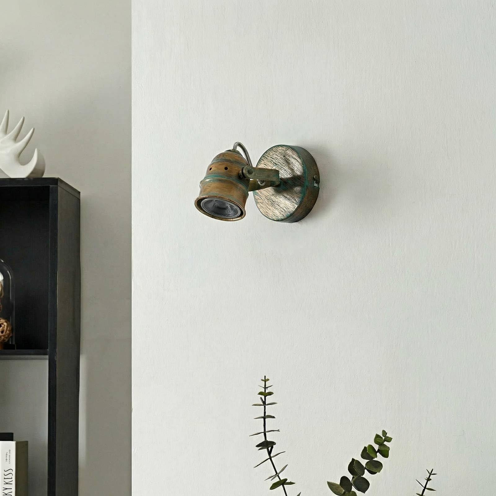 Lindby wandlamp 'Leonor' (antiek) in Zwart uit overige metaal o.a. voor woon-/ eetkamer - wandlamp, muurlamp, wandverlichting