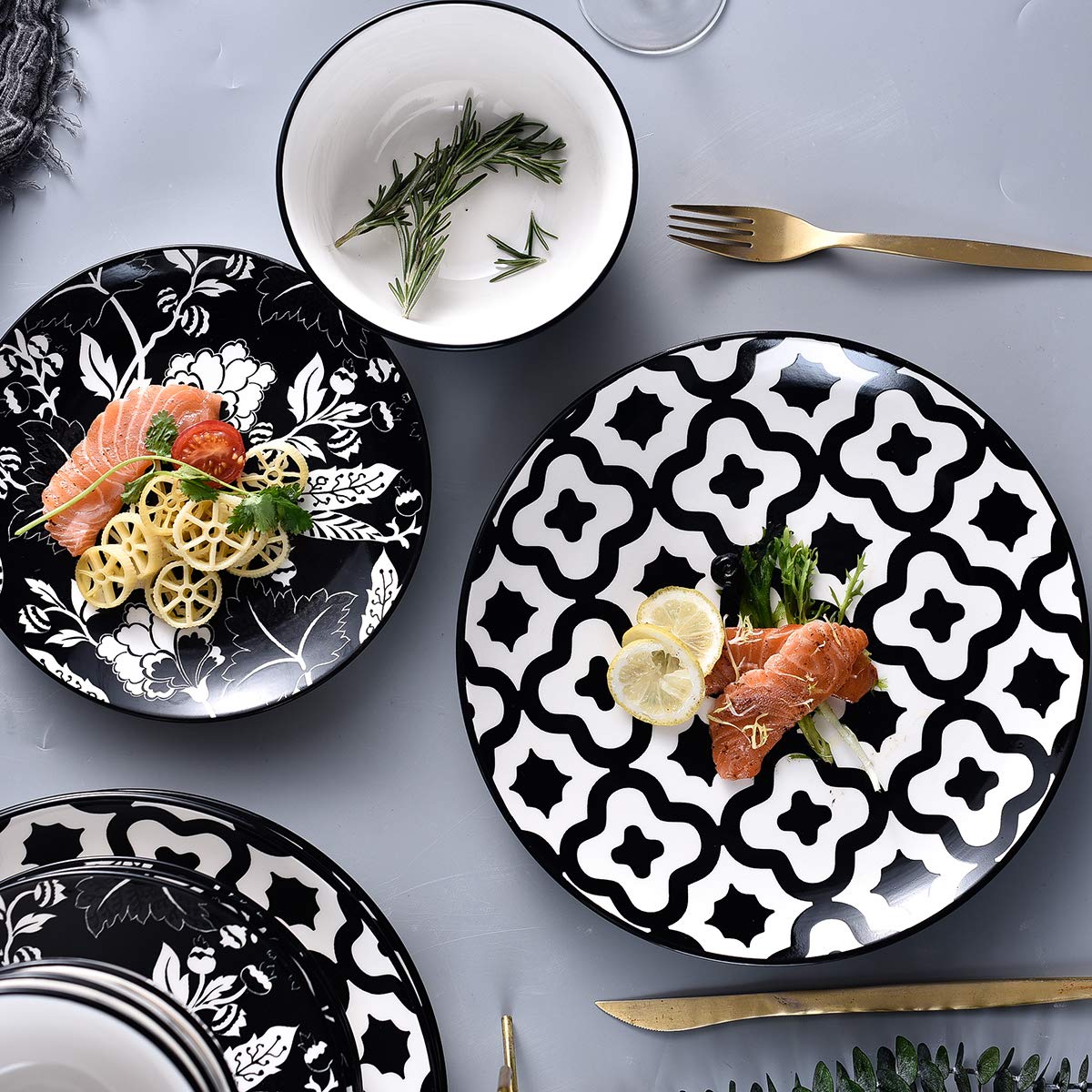 Amazon.co.jp: Wisenvoy 食器セット プレートとボウルセット