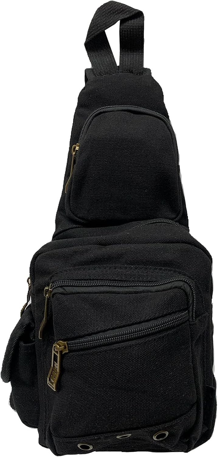 Gravity Trading Front Zipper Crossbody Adjustable Sling Bag - Olive
