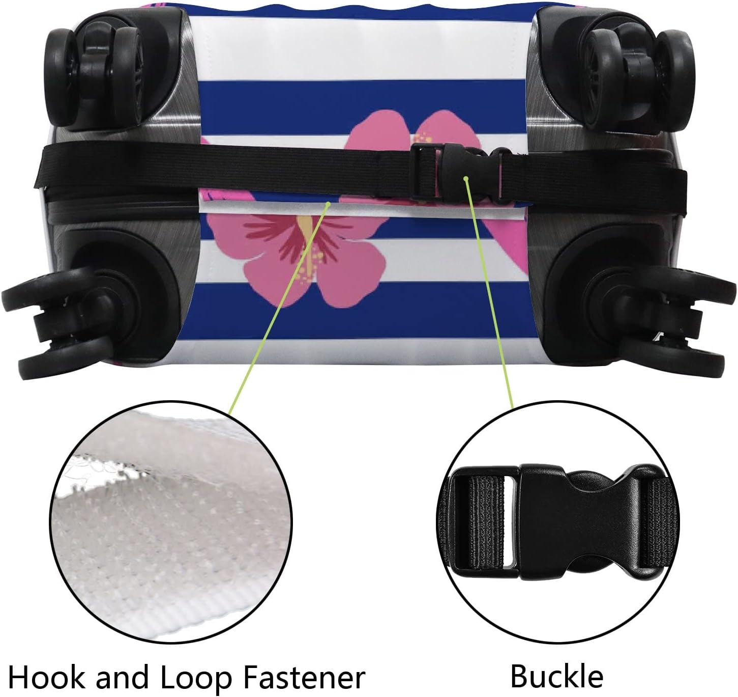 review Anti-scratch Luggage Cover Fit 18-32 Inch, Washable Elastic Suitcase Protector, Durable Suitcase Cover Pink Flamingo(XL 29-32 Inch)