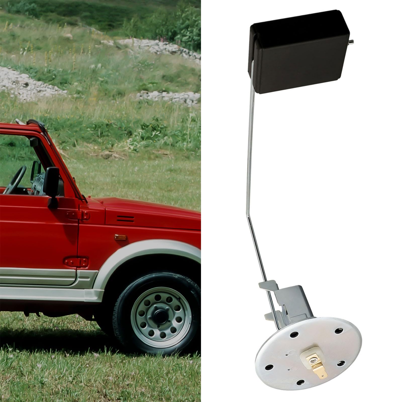 Lecreatekit Jauge de carburant pour Suzuki Samurai 1985-1995, pièce de rechange 34810-80700, capteur en plastique argenté avec installation facile Plug and Play