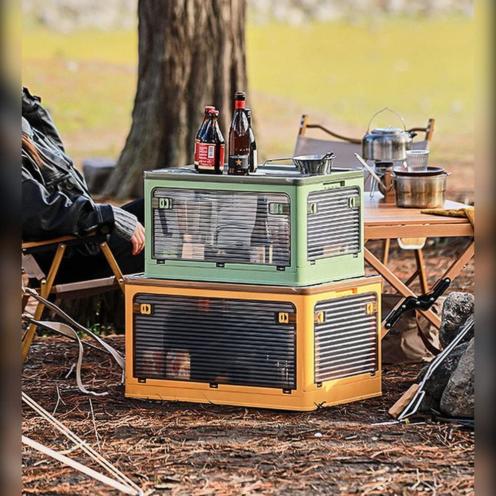 JOYBOS, 2er Set Aufbewahrungsbox für Kleidung, 80 l (40 x 2), faltbar, aus Kunststoff